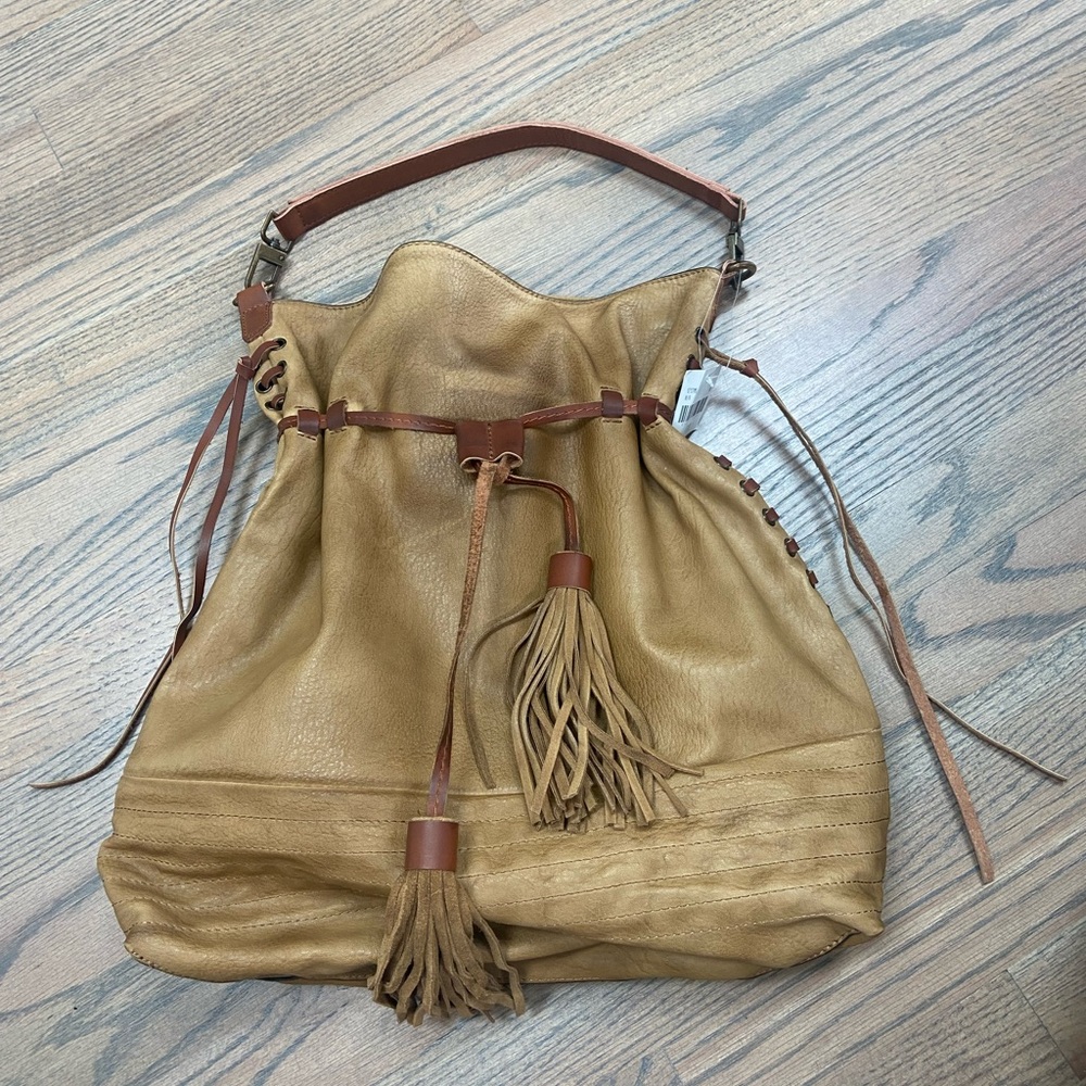 Altar'd State Tan Hobo Bag with Tassels